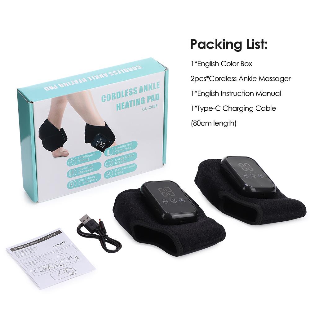 Electric Heated Ankle and Foot Massager for Joint Relaxation and Care