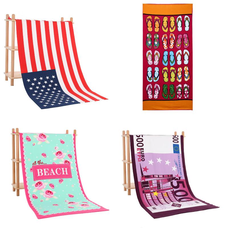 Sports Microfiber Towel Bright Print Highly Absorbent Swimming Travel Supplies