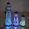 Novelty Mediterranean Style LED Night Light Lighthouse Candlestick Home Decorations Christmas Lights Birthday Gifts Lamp