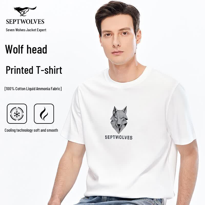 

Septwolves Men s Cotton Wrinkle-Resistant Short Sleeve T-Shirt 170/88A