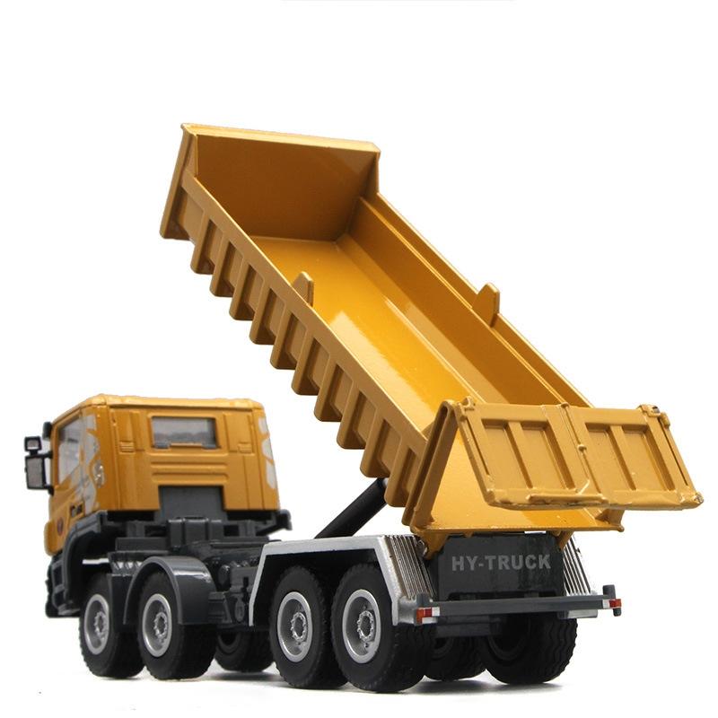 Heavy Dumper Lorry Truck 1/50 Diecast Metal Toy Engineering Car For Children Vehicle Model Miniature Collection Gift For Boys