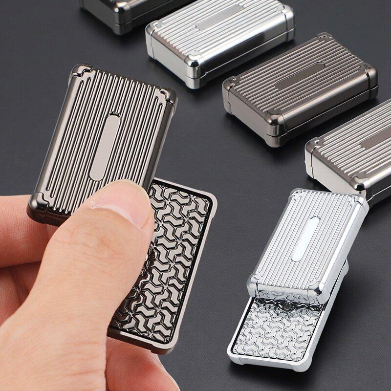 Mini Luggage Alloy Magnetic Push Slider Smooth Haptic Click EDC Pocket Fidget Toy Stress Relief Anti-Anxiety Desktop Relax Adult
