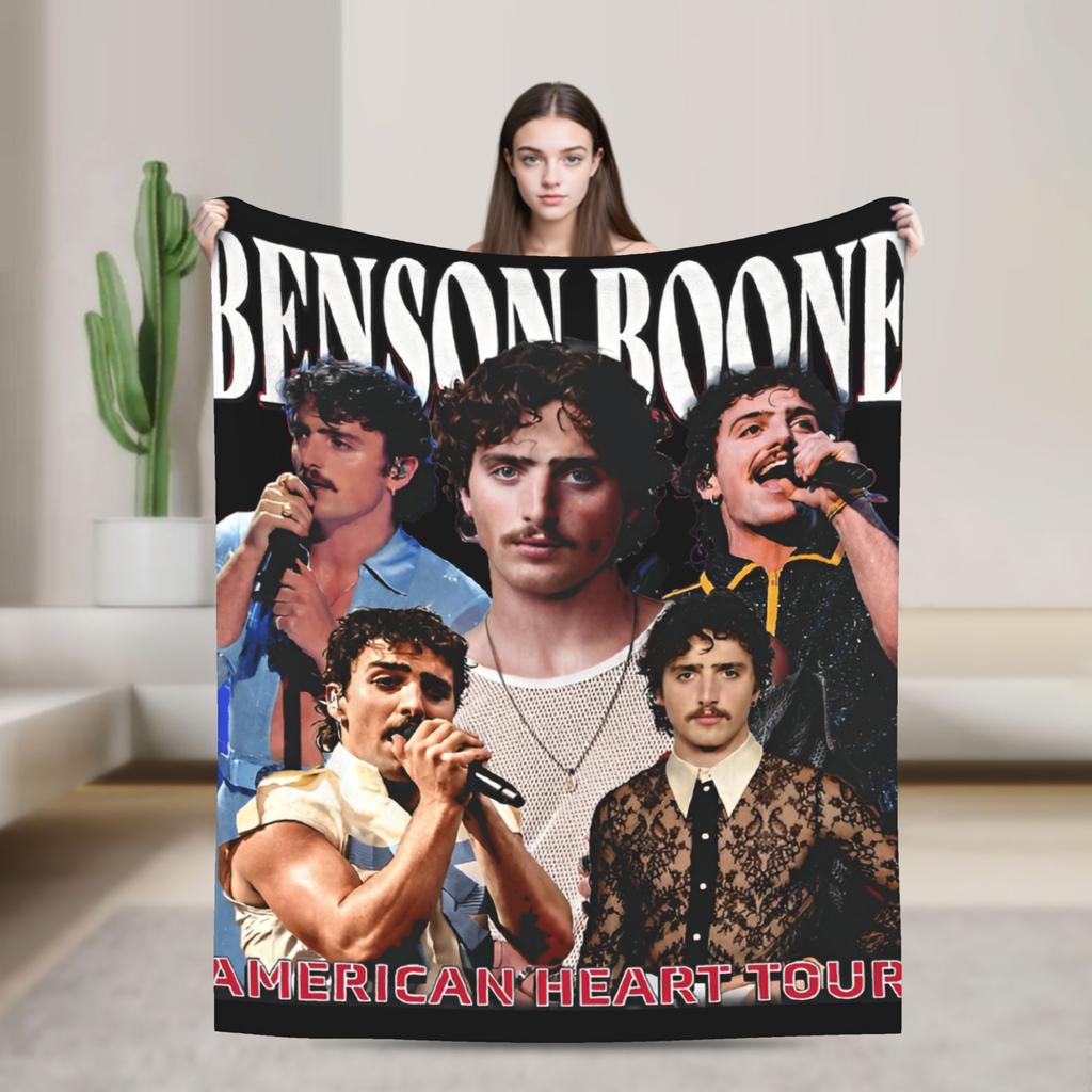 Benson Boone Sunflowe Warm Soft Blanket  Decorative Plush Bedding Throws Graphic Couch Bed Flannel Bedspread Sofa Bed Cover