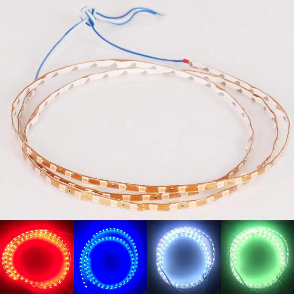 

90SMD Motorcycle LED Colorful Light Strip 12V 90cm LED Ambient Strip 3528 Flexible Tape Lamp Car Interior Atmosphere Lights белый