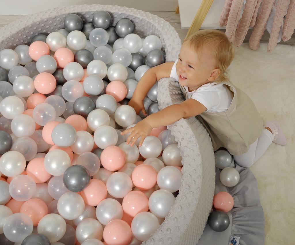 Minky dry pool H-40 cm with 200 balls - pink