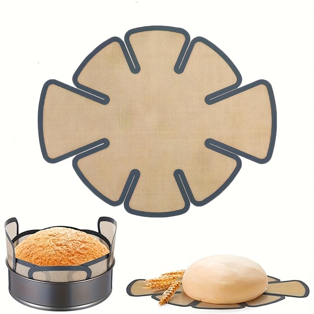 1 pièce Tapis de levage et de cuisson pour pain en silicone antiadhésif - Tapis rond réutilisable de qualité alimentaire pour pâte, Accessoire de cuisson facile à nettoyer, Tapis de cuisson pour pain