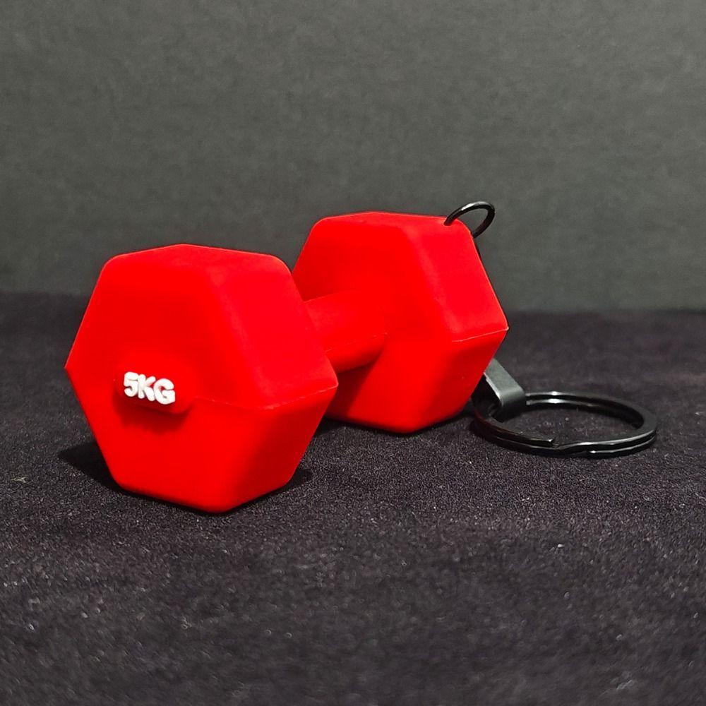 Barbell Plates Big Dumbbells Keychain D-shaped Buckle Fitness Series Pendant  Gifts