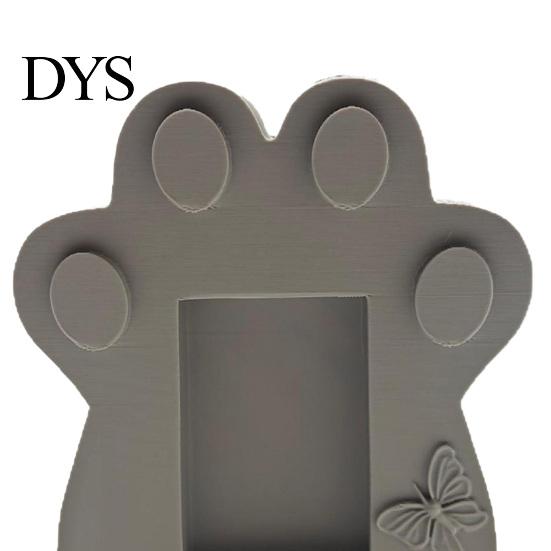 Precious Pet Memory Holder Tombstone Dog Memorial Stone, with Built-in Photo Card Slot, 3D Butterfly And Stone Design Paw Design, Commemorative