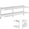 Double Adjustable Wall-hung Catering Shelf STEEL 160 X 40 Cm