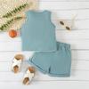 Toddler Baby Boy O-neck Vest and Drawstring Shorts Clothes Set