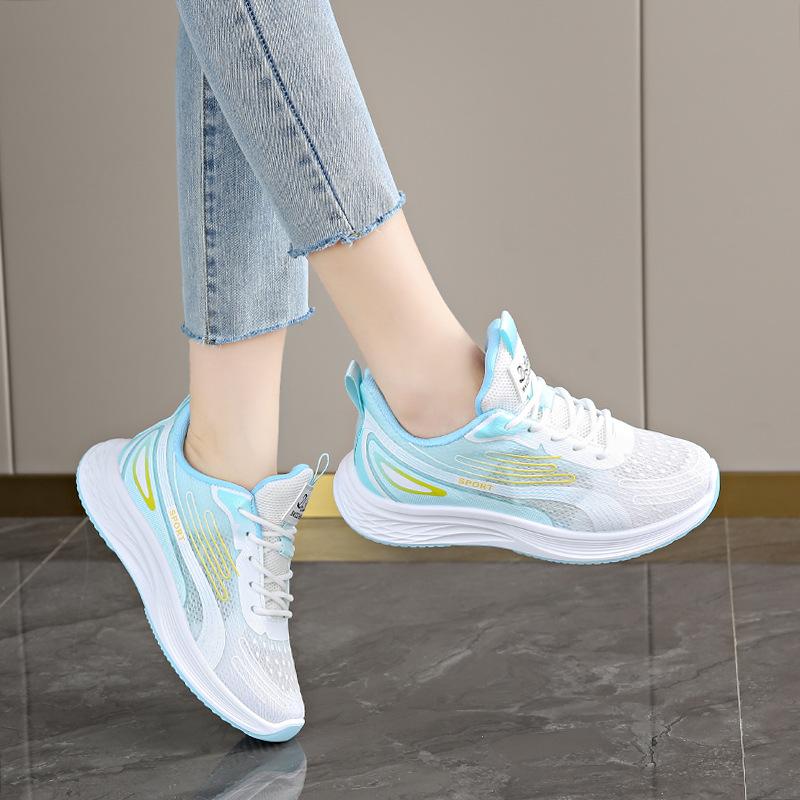 Women's Shoes, Sports Shoes, Women's New Summer Breathable Mesh Shoes, Lightweight Soft-soled Shock-absorbing Mesh Running Shoes