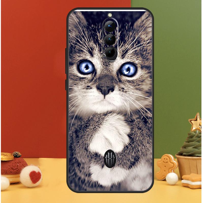 Black Cat Staring Eyes Case For ZTE Nubia Red Magic 8 8S Pro Plus RedMagic 9 Pro Plus 5G 5S 6R 6 7 6S 7S Pro Cover