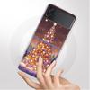 Merry Christmas Tree Deer Case For Samsung Galaxy Z Flip 4 5G Transparent Hard Cell Phone Cover ZFlip Clear PC Luxury Coque