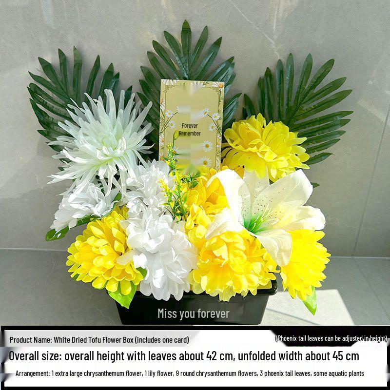 Chrysanthemum Silk Flowers for Qingming Festival Grave Offerings