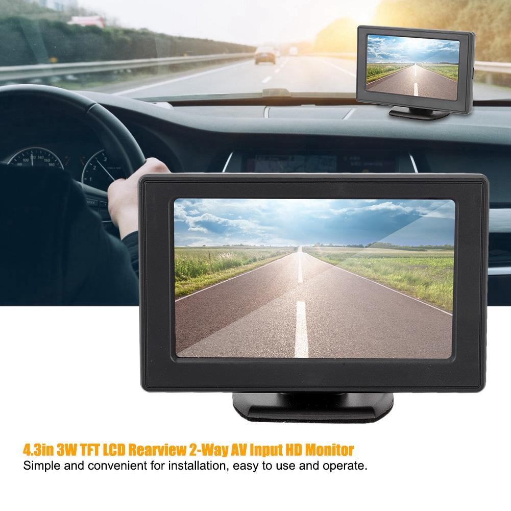 4.3in 3W TFT LCD Screen Car Rearview 2Way AV Input HD Monitor for DVD Reverse Camera