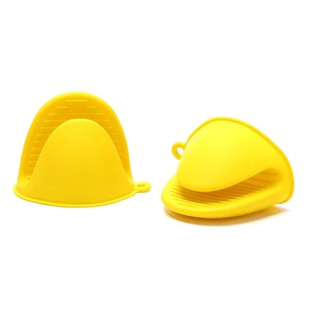 2Pcs Silicone Cooking Pinch Grips Oven Mitts Potholder Mini Oven Gloves For Kitchen Cooking Baking Air Fryers Microwaves Bbqs Quality