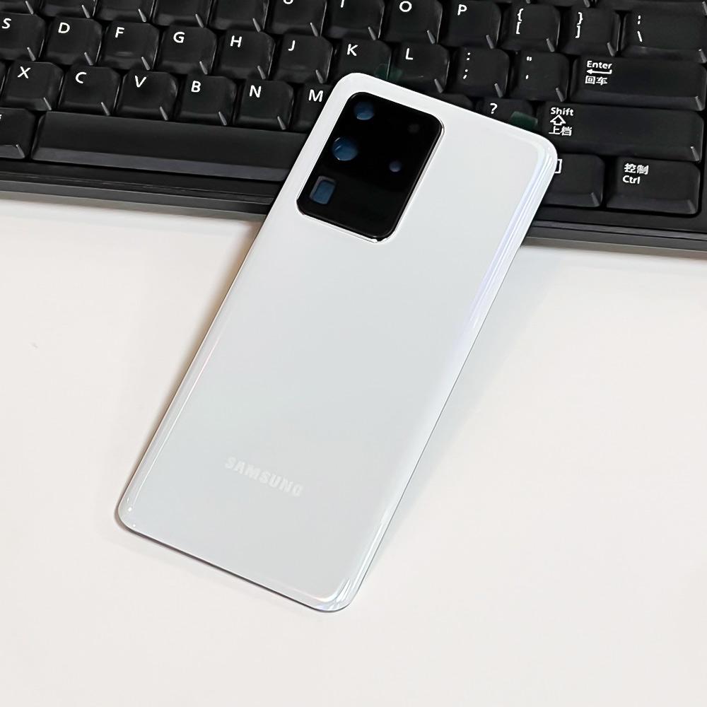 

Оригинальный чехол для замены заднего стекла Samsung, корпус для Samsung Galaxy S20 Ultra 5G, задний стеклянный чехол с объективом камеры белый