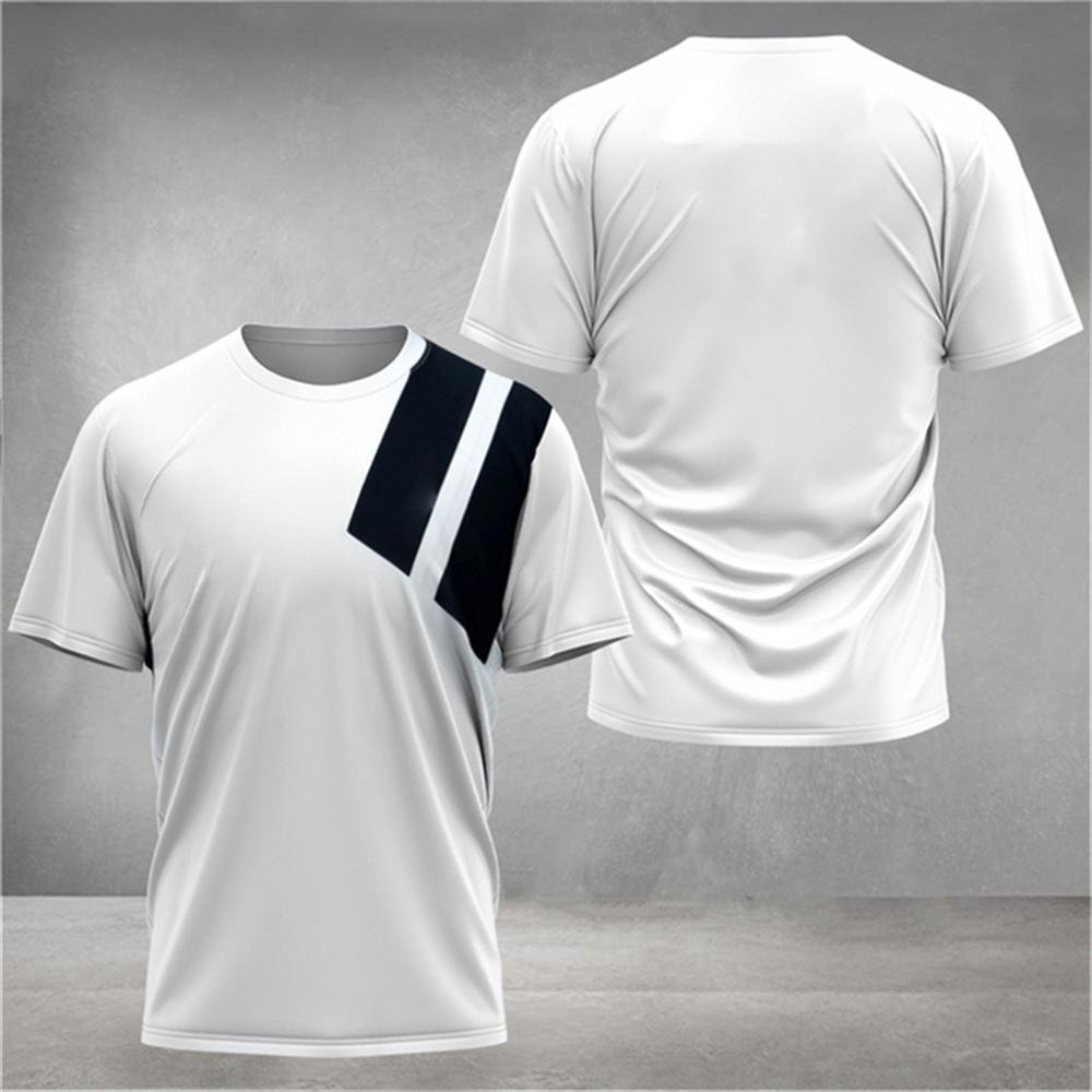 Sommer Freizeit Herren T-Shirt Kurzarm Musterdruck Rundhalsausschnitt Pullover Mode Herren T-Shirts Übergroße Kleidung Sportbekleidung