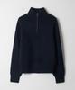 DTHIRTYONE Half-Zip Turtleneck Sweater (Navy)