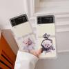 Do Samsung Galaxy Z Flip 4 Zflip 3 etui śliczne psy koty bransoletka przezroczysty miękki silikonowy składany odporny na wstrząsy pokrowiec ochronny