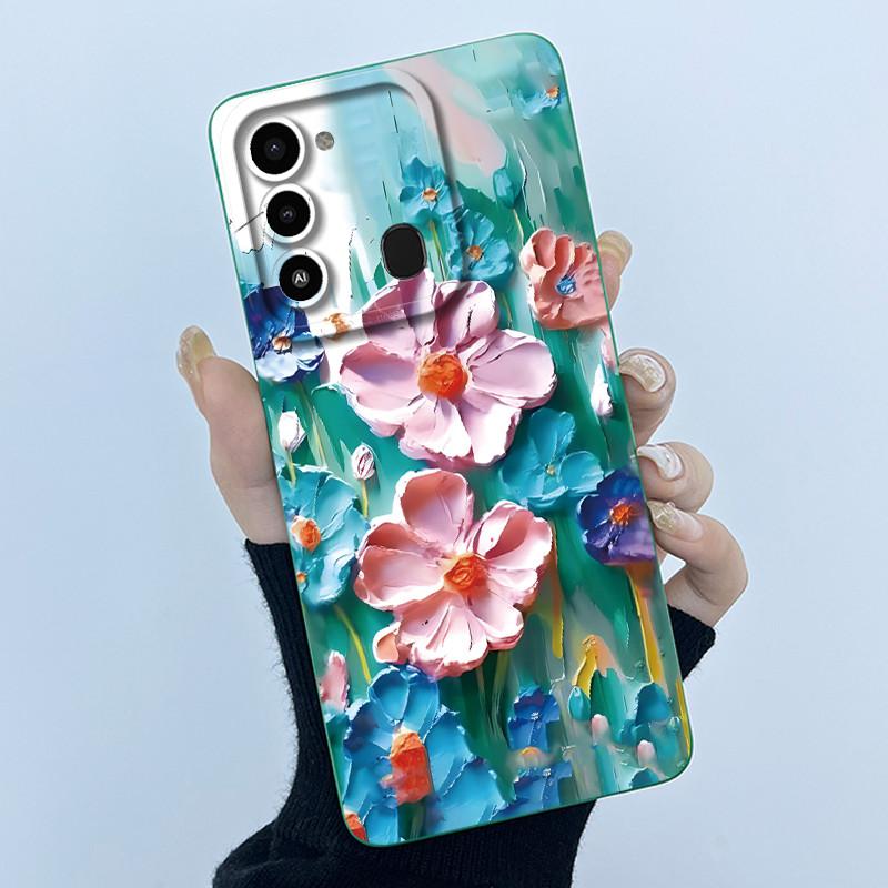 For Tecno Spark 8C Phone Case KG5k KG5j Cute Panda Girls Cats Liquid Silicone Back Cover For Tecno Spark Go 2022 Spark8C Funda