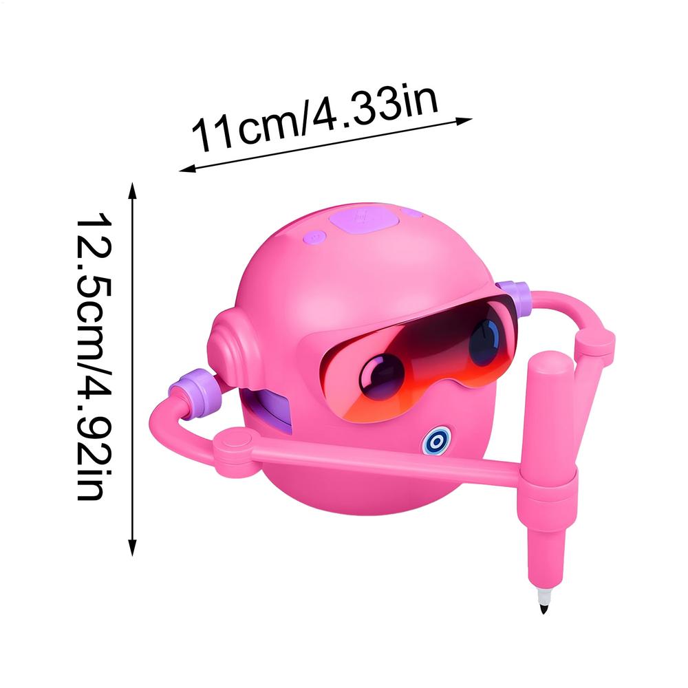 Robot Drawing Machine Rechargeable 1800mAh Battery Interactive Educational Drawing Machine for Kid Boys Girls Children Party