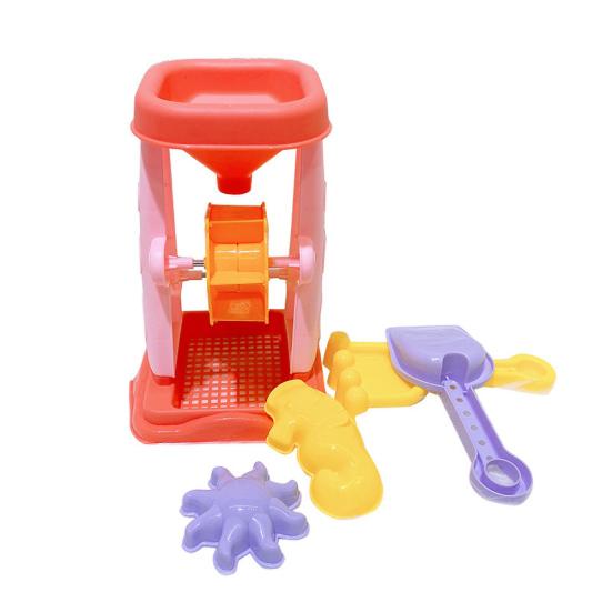 5Pcs Summer Outdoor Beach Hourglass Shovel Rake Mold Kid Water Sand Play Toy Set