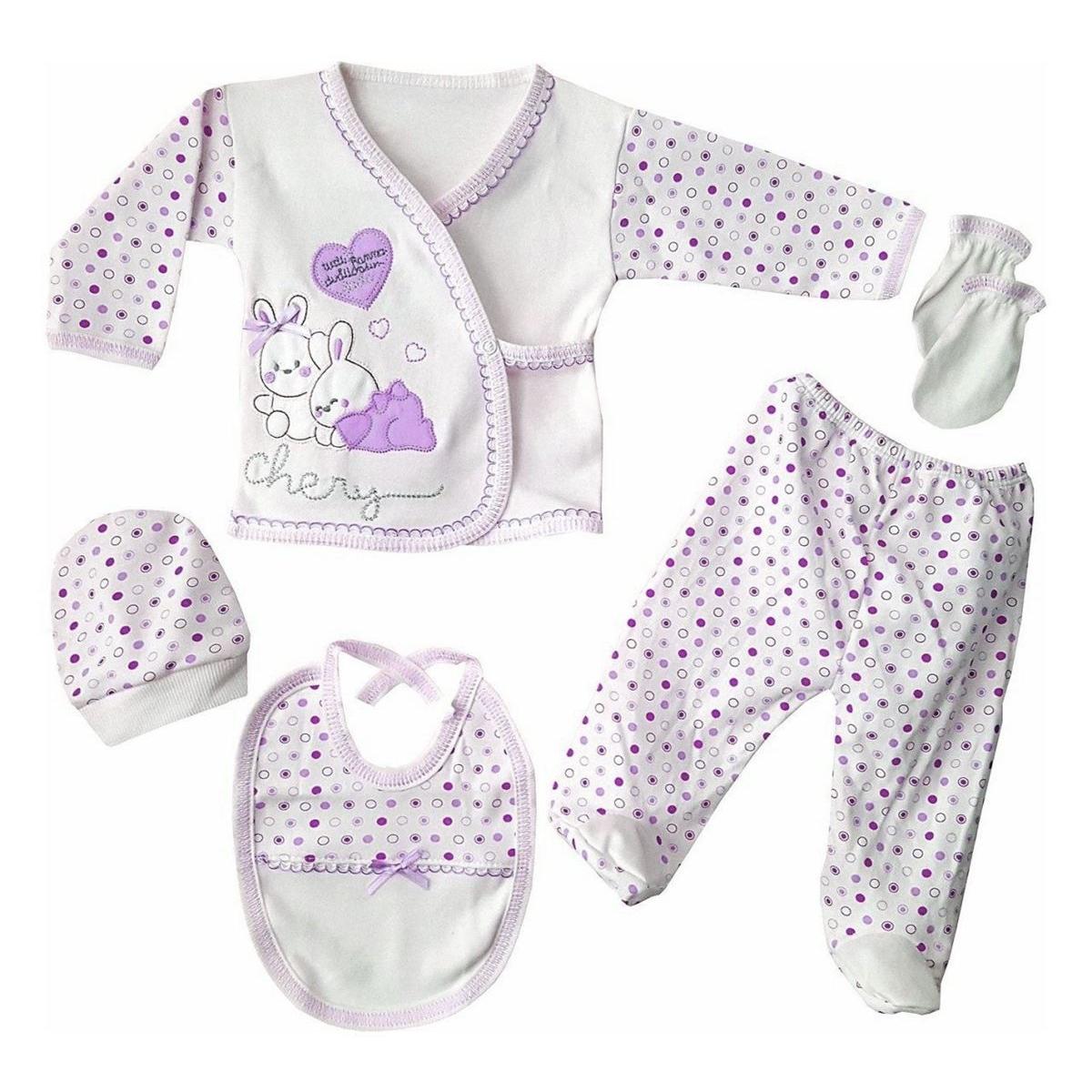 

Chery Heart Rabbit 5 Pieces Baby Hospital Outlet Set - Пурпурный