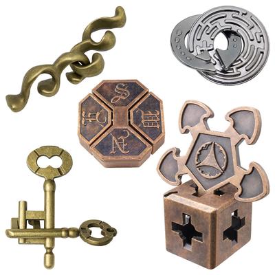 HUAZONTOM Puzzle Spielzeug Set Schwierigkeitsgrad Ring Puzzle Lernspielzeug für Erwachsene und Kinder Puzzle Zeitvertreib 3D Puzzle Spielzeug Schlüssel und Magische Box