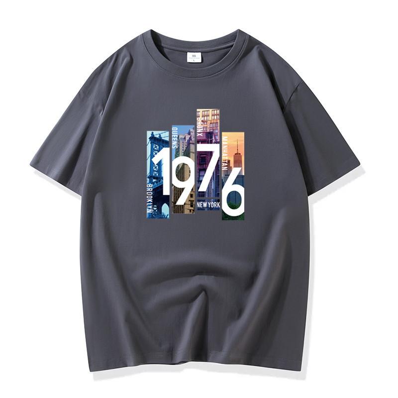 1976 Pure Cotton Men's Short-sleeved T-shirt S-6XL