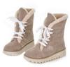 Autumn and Winter New Snow Boots Woman Warm Lace Up Anti-skid Medium Tube Boots Large Size Casual Flat Shoes Woman 458