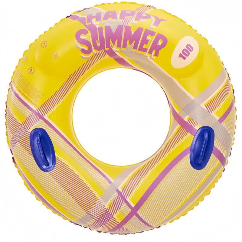 Inflatable Double Airbag Swim Ring with Handles