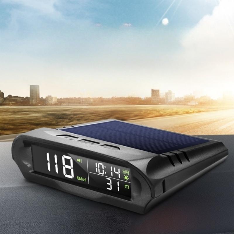 Automotive Solar Powered HUD Display with Automatic Brightness 1000mAh Battery Enhances Safety For Long Distance Drivers