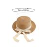 Cute Bow Streamer Girls Straw Hat Spring Summer Breathable Sunshade Kids Sun Hat Outdoor Travel UV Protection Children Panama Ca