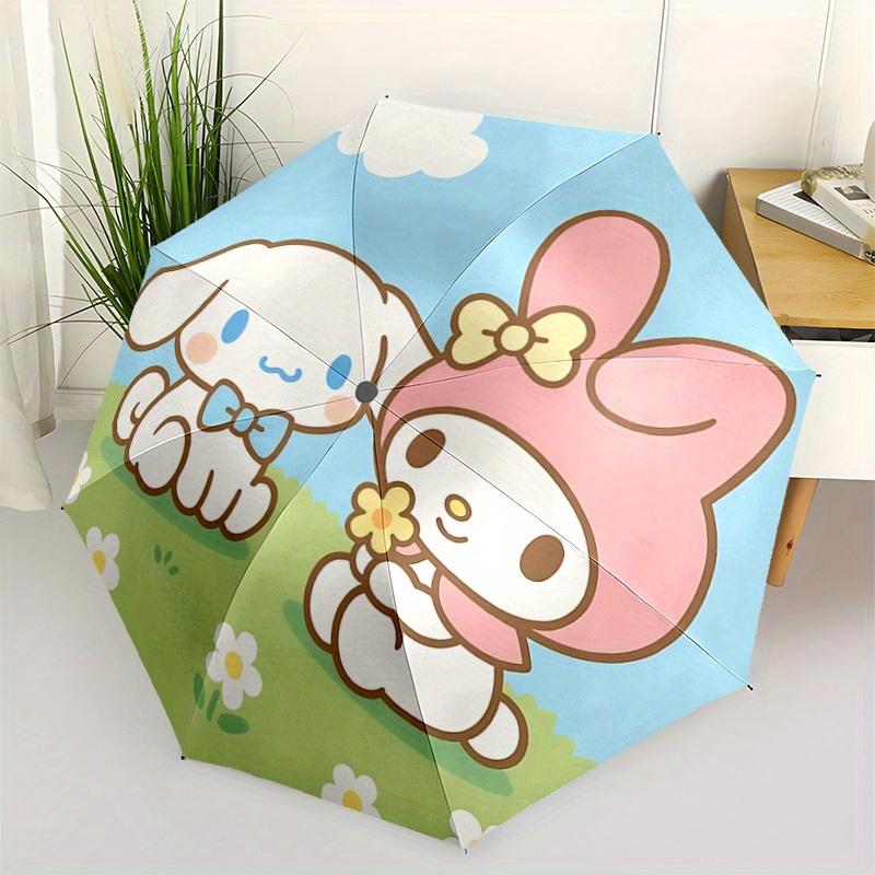

1pc Cinnamoroll & My Melody Automatic Opening and Closing Umbrella - Small Umbrella Suitable for Various Occasions, Portable 3-Fold Small Umbrella for