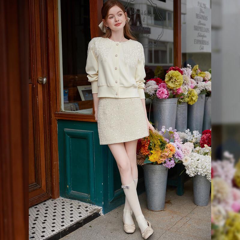Elegant Sequin Knit Cardigan Shawl