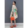 DIMANAF 2025 New Summer Women Long Basic Knitted Dress Sleeve Colorful Fashion Lace Dresses Casual Loose