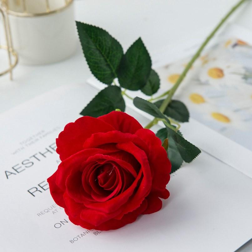 5Pcs Artificial Flowers Cheap Bouquet Beautiful Silk Roses Wedding Vase for Home Decor Fake Plants Christmas Decorative Wreaths