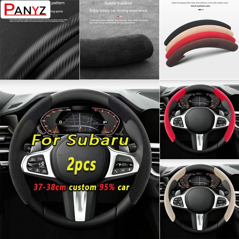 Car Steering Wheel Cover black suede leather For Subaru Forester XV Outback Legacy WRX Tribeca Levorg Car Steering Wheel Cover