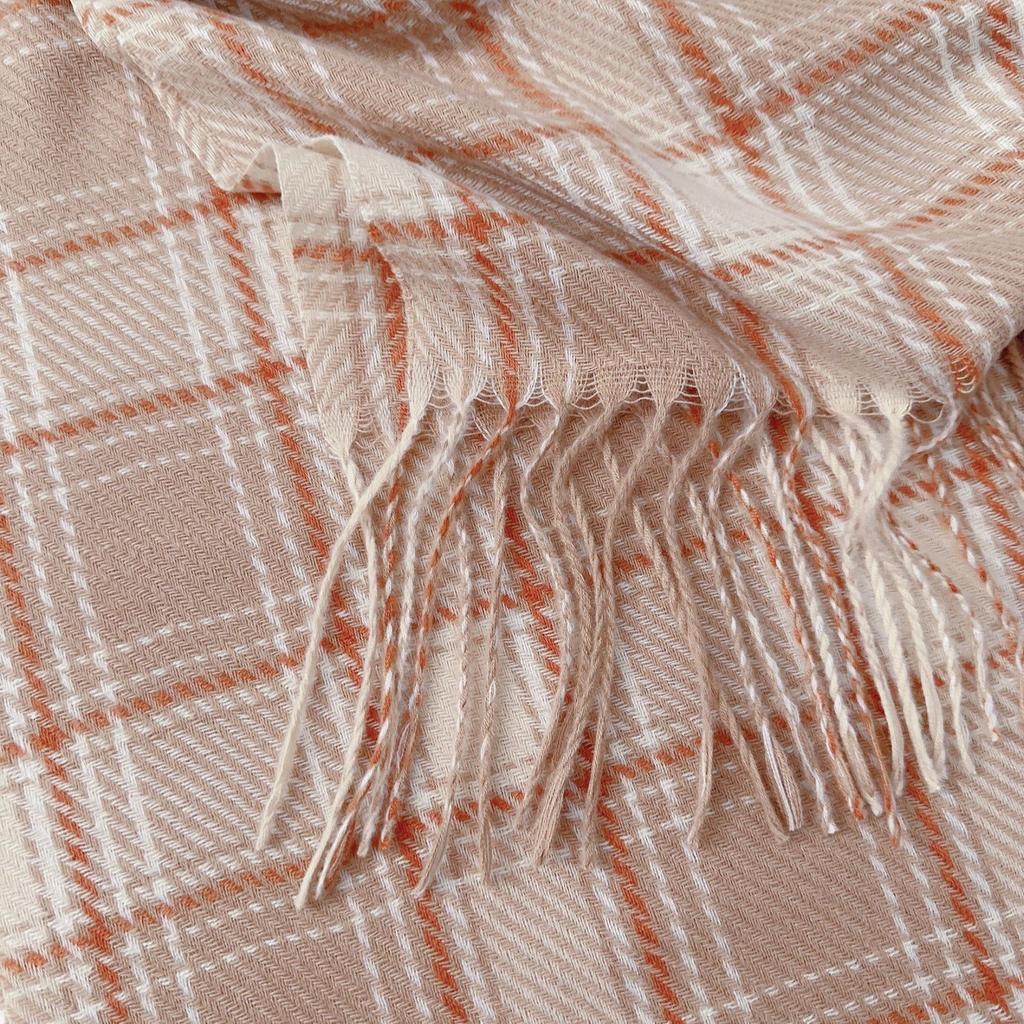 Autumn and Winter New Imitation Cashmere Plaid Scarf Shawl Women's College Wind Cold Warm Fashion Versatile Scarf