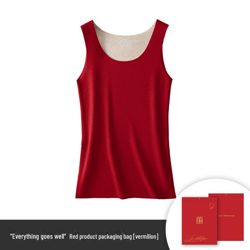 

Женский терможилет из шелка и шерсти - плюс бархат, бесшовный, утолщенный для тепла M