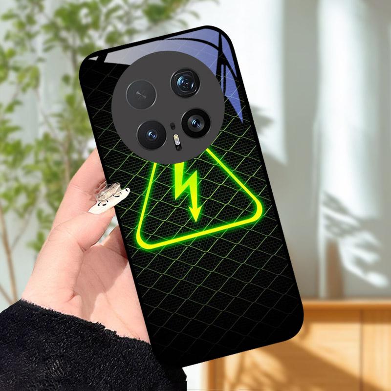 Gehärtetes Glas Handyhülle Für Honor Magic 8 8Pro Luxus Mode Rückseite Abdeckung Für Magic8 Pro Hüllen BKQ-AN00 Stoßfest Cartoon Capa