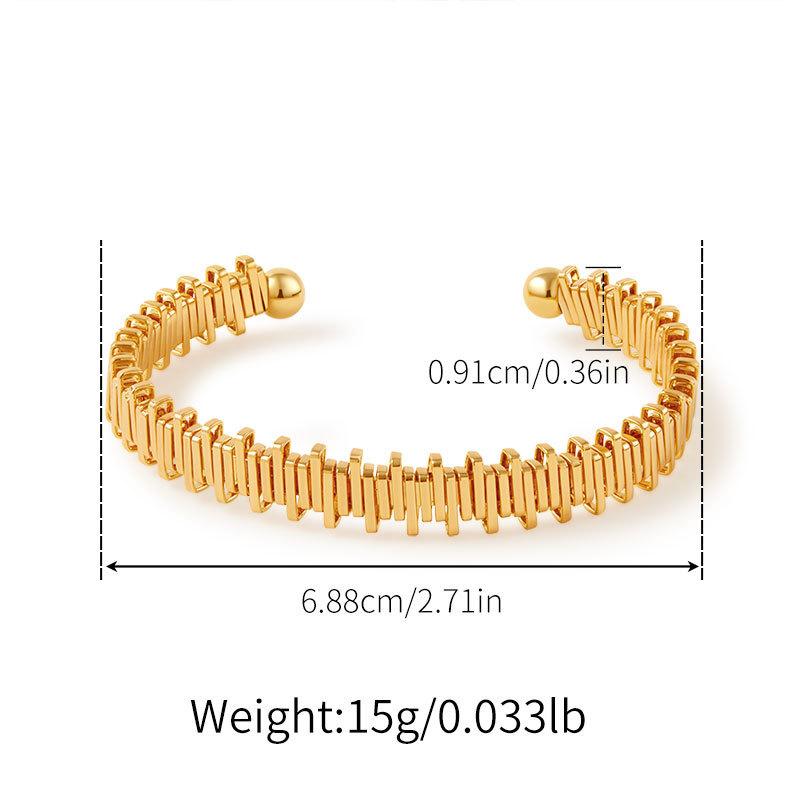 18k gold plated fashion bracelet for office ladies - unique, minimalist ins style bangle - tarnish resistant 18K