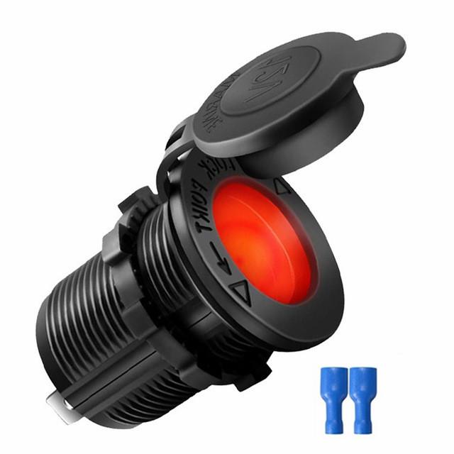12V-24V Auto-Zigarettenanzünder-wasserdichte Steckdose, geeignet für Boots-Auto-Motorrad-Traktor-Steckdose und Autozubehör