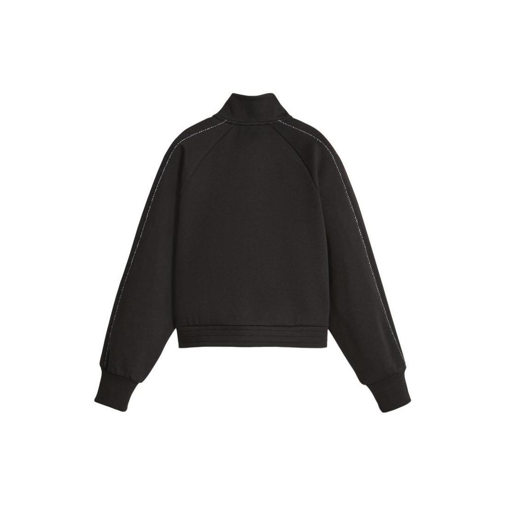 Puma T7 Track Jacket Retro Sports Stand Collar Jacket Women Jacket Black 622251-01