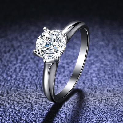 S925 ezüst D színű 1 karátos moissanite új gyűrű női jegygyűrű ajánlat gyémánt gyűrű ajándék barátnőnek gyönyörű ékszer ajándék