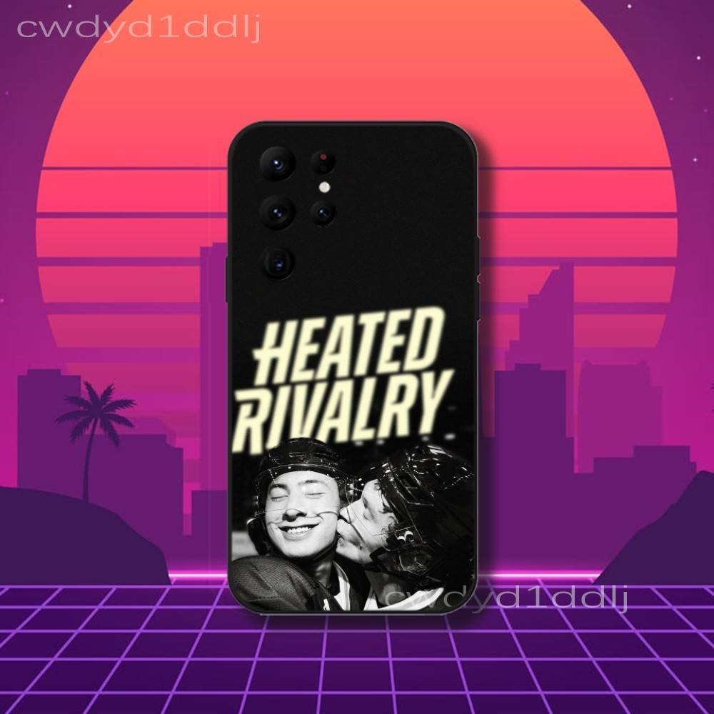 H-Heated R-Rivalry Ice Hockey Phone Case For Samsung S10,S21,FE,S21 ,S26,S25,S24,S23,Ultra,S9,S22,Plus Black Shockproof TPU