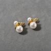 Small Sweet Potato Asymmetrical Size Pearl Stud Earrings Light Luxury Simple Versatile High Sense Earrings Vitality Girl Sense