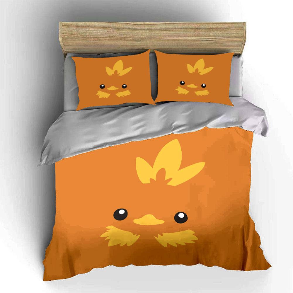 Cute Animal Decor Set Soft Skin-Friendly Bedding Set Includes 1 Duvet Cover And 2 Pillowcase Gift