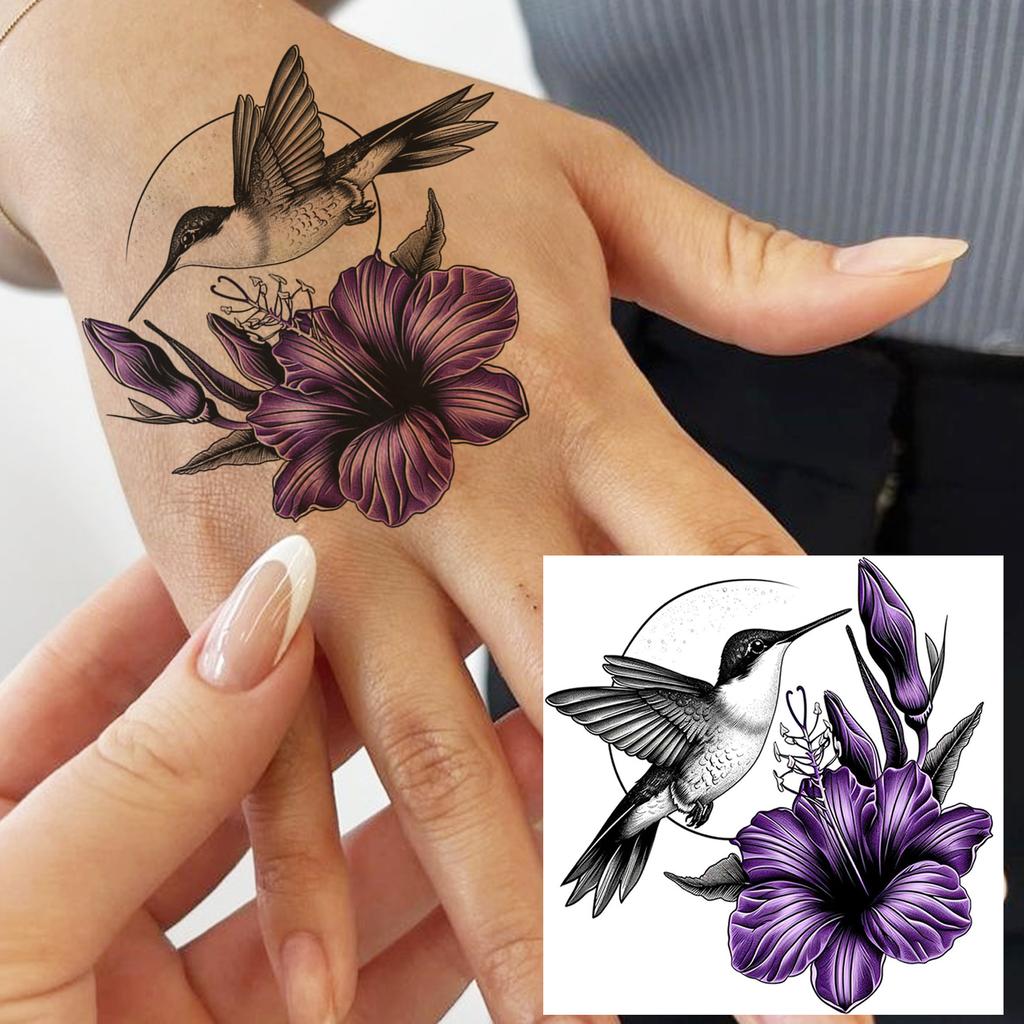 1 Sheet Butterfly Temporary Tattoos For Women Hands Clavicle Neck, Fake Tattoo Stickers Waterproof Long Lasting Realistic Tatoos